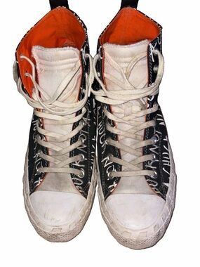 Converse Chuck Taylor UNT1TL3D Not A Chuck Black Bold Mandarin High Top Size 12